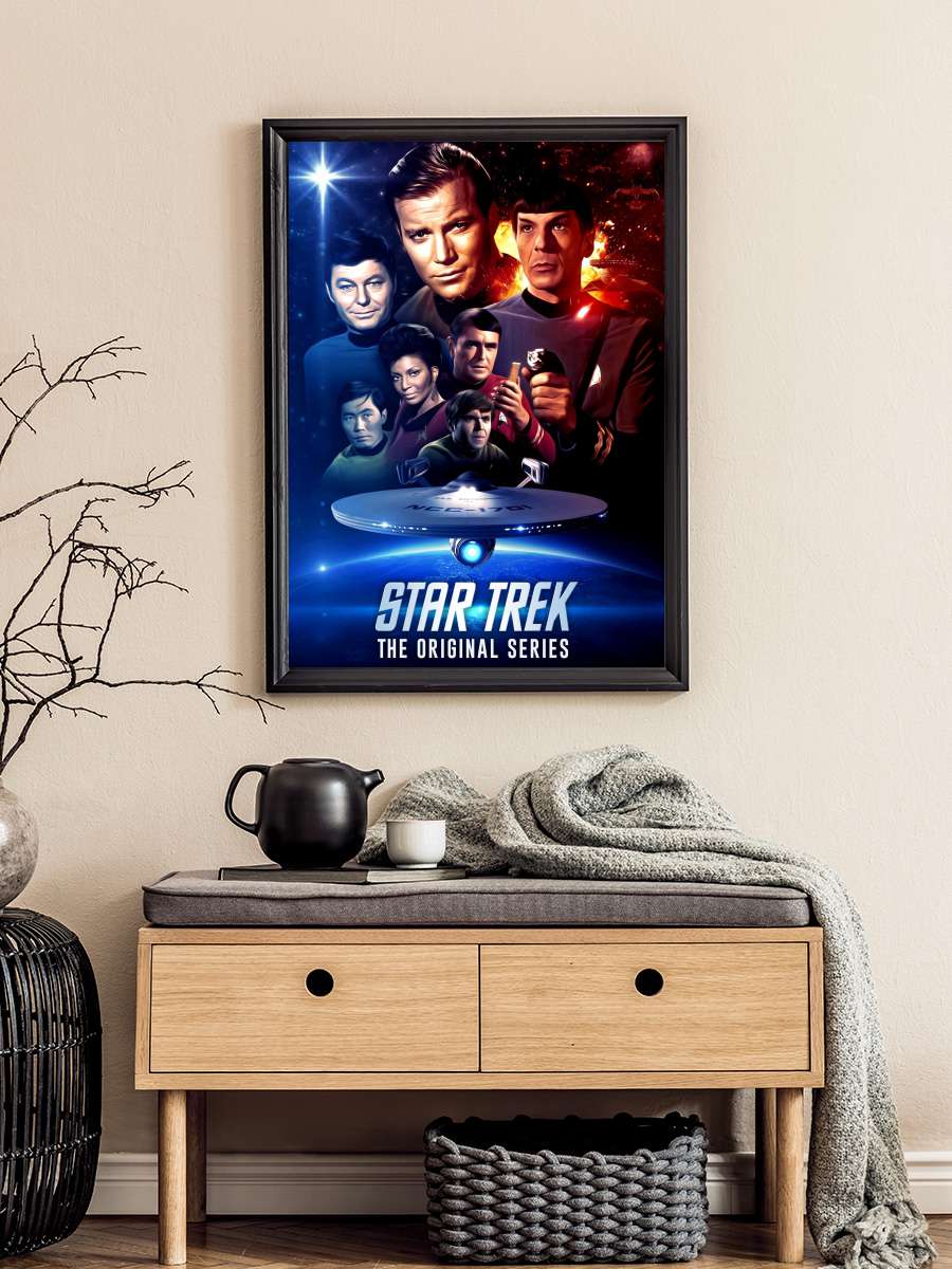 Star Trek Dizi Tablo Siyah Çerçeveli Dizi Poster Duvar Tablo