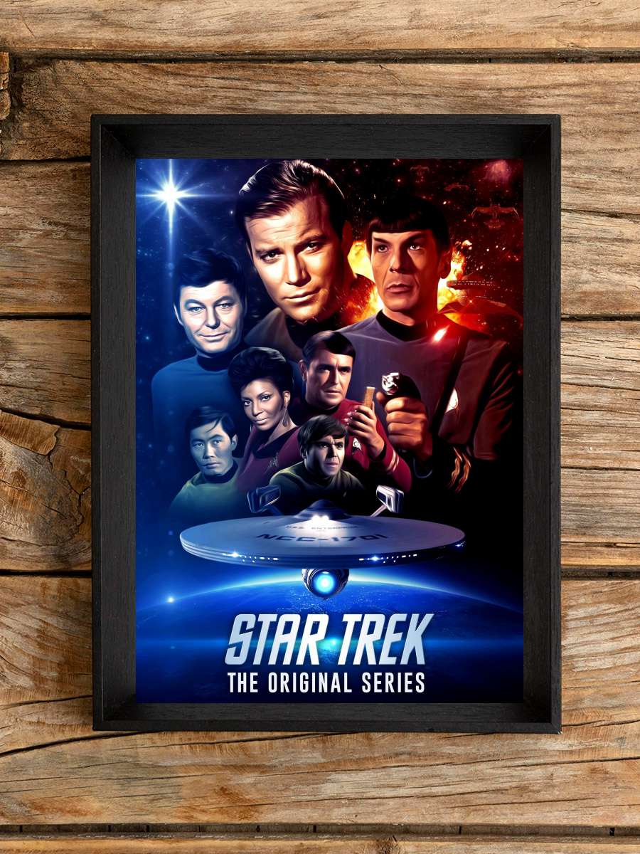 Star Trek Dizi Tablo Siyah Çerçeveli Dizi Poster Duvar Tablo