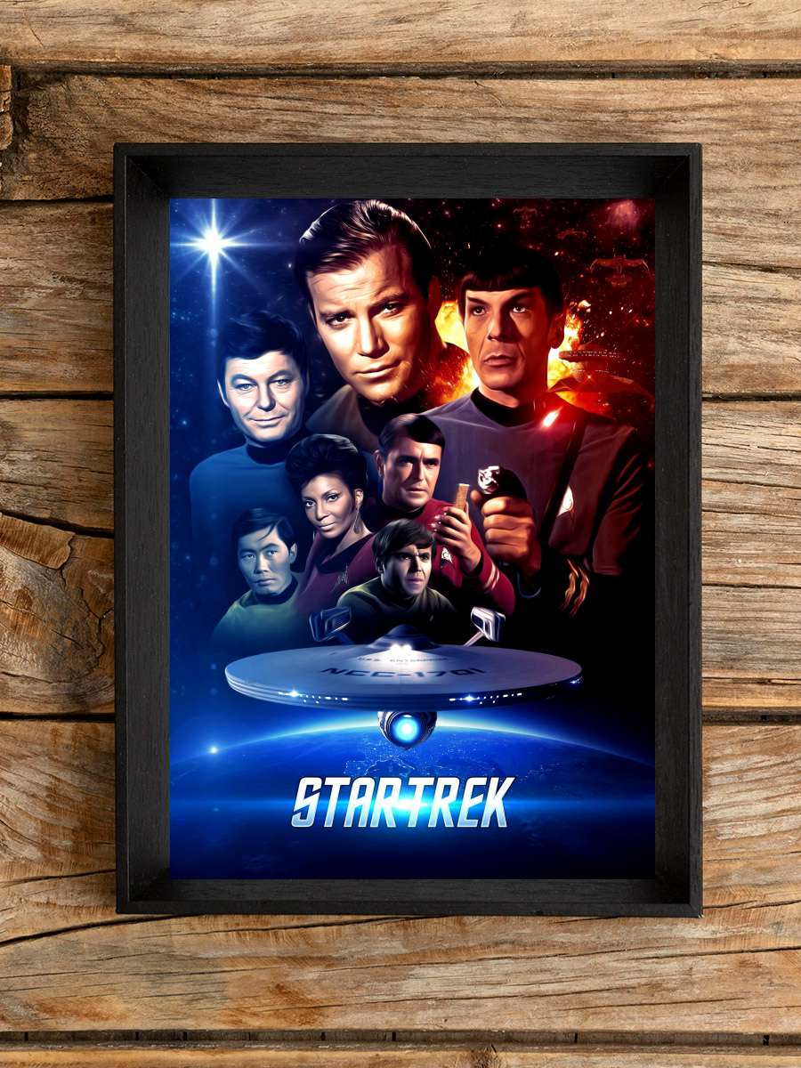 Star Trek Dizi Tablo Siyah Çerçeveli Dizi Poster Duvar Tablo