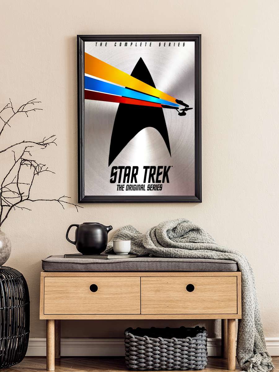 Star Trek Dizi Tablo Siyah Çerçeveli Dizi Poster Duvar Tablo