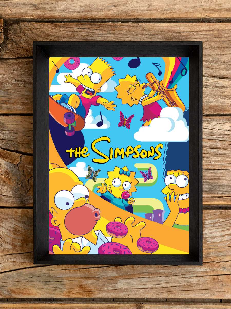 The Simpsons Dizi Tablo Siyah Çerçeveli Dizi Poster Duvar Tablo