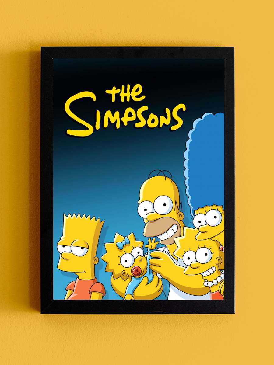 The Simpsons Dizi Tablo Siyah Çerçeveli Dizi Poster Duvar Tablo