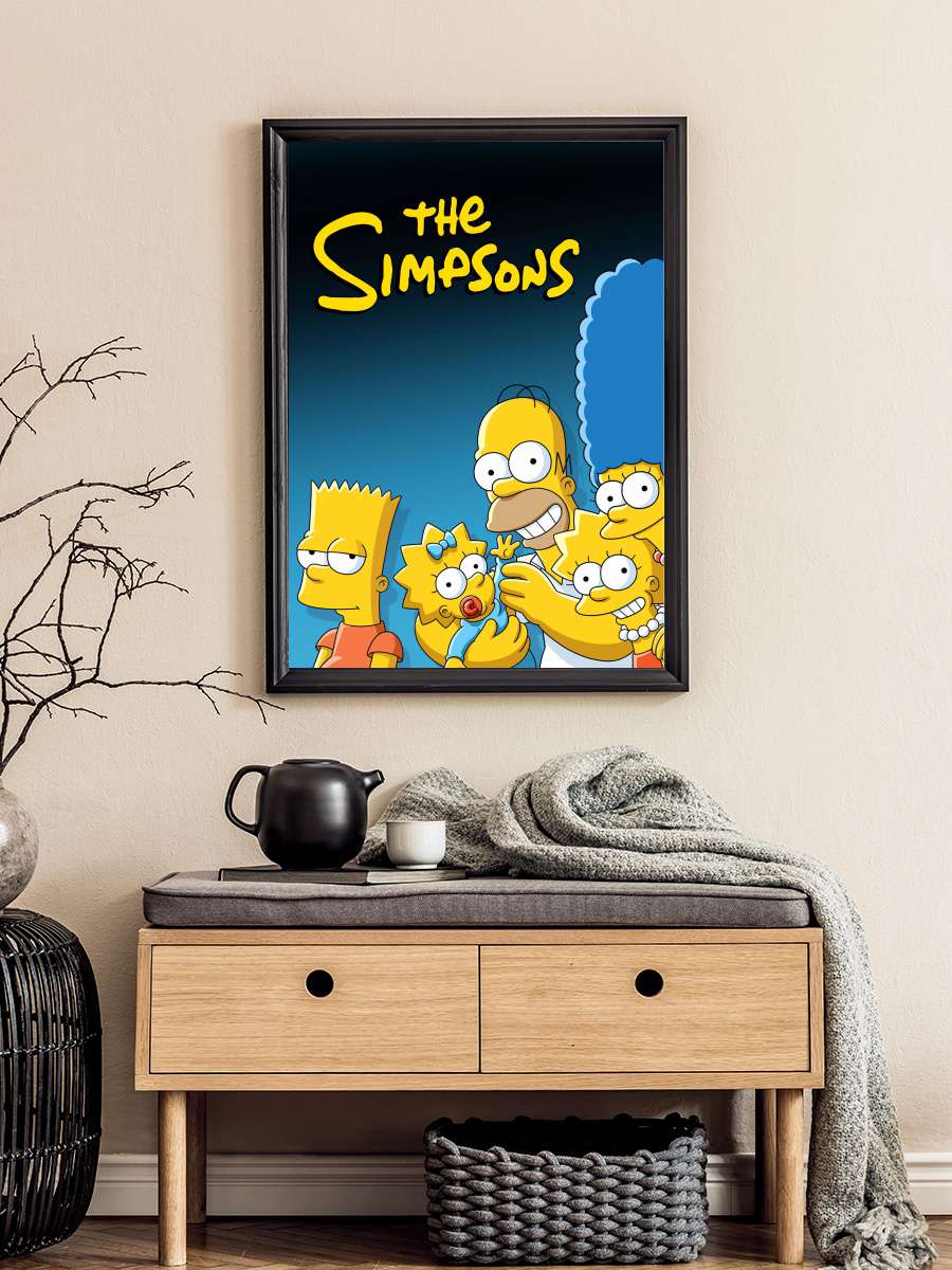 The Simpsons Dizi Tablo Siyah Çerçeveli Dizi Poster Duvar Tablo