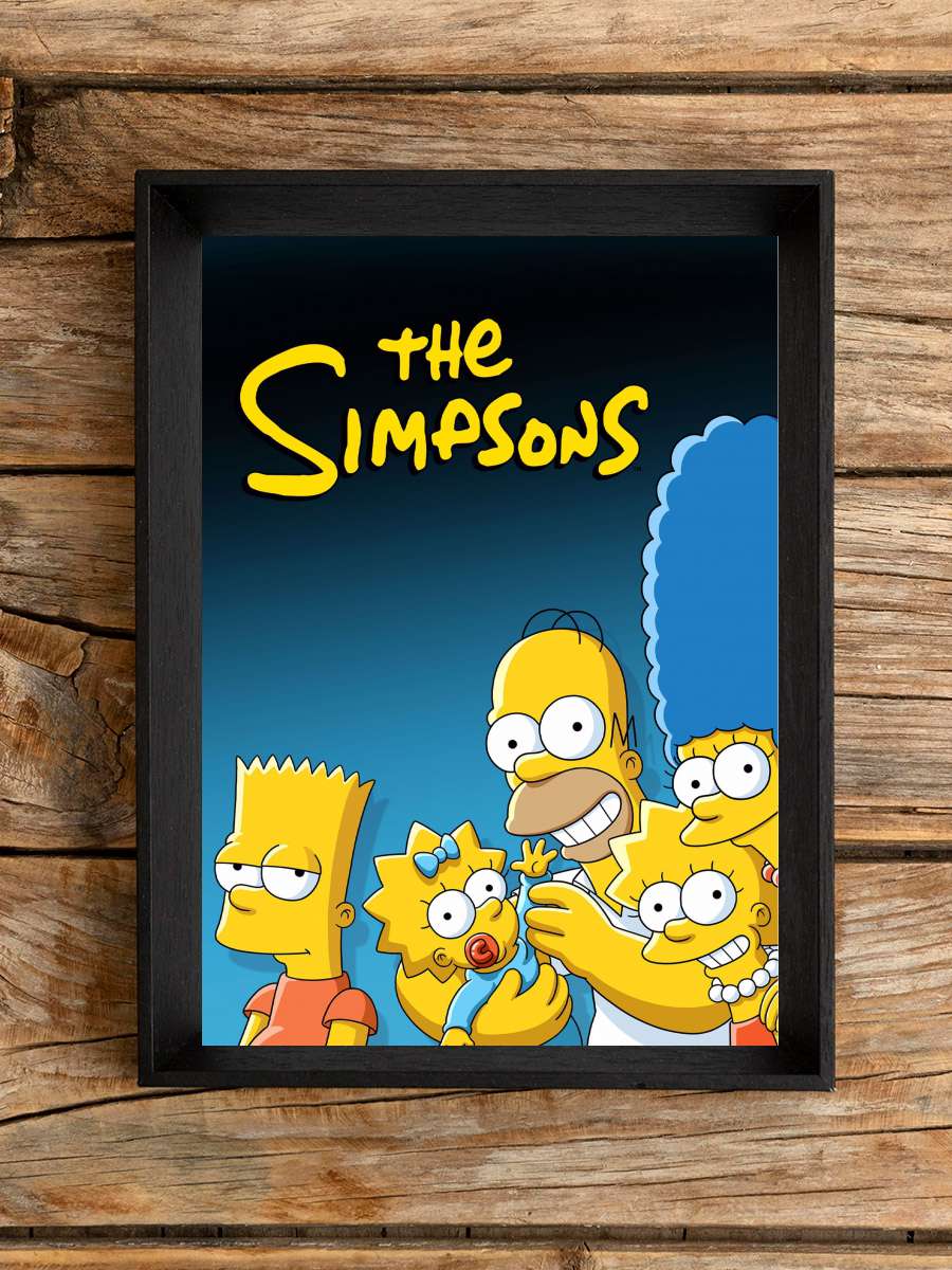 The Simpsons Dizi Tablo Siyah Çerçeveli Dizi Poster Duvar Tablo