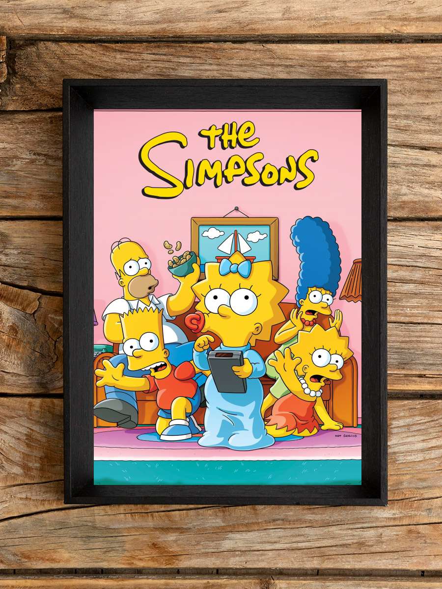 The Simpsons Dizi Tablo Siyah Çerçeveli Dizi Poster Duvar Tablo