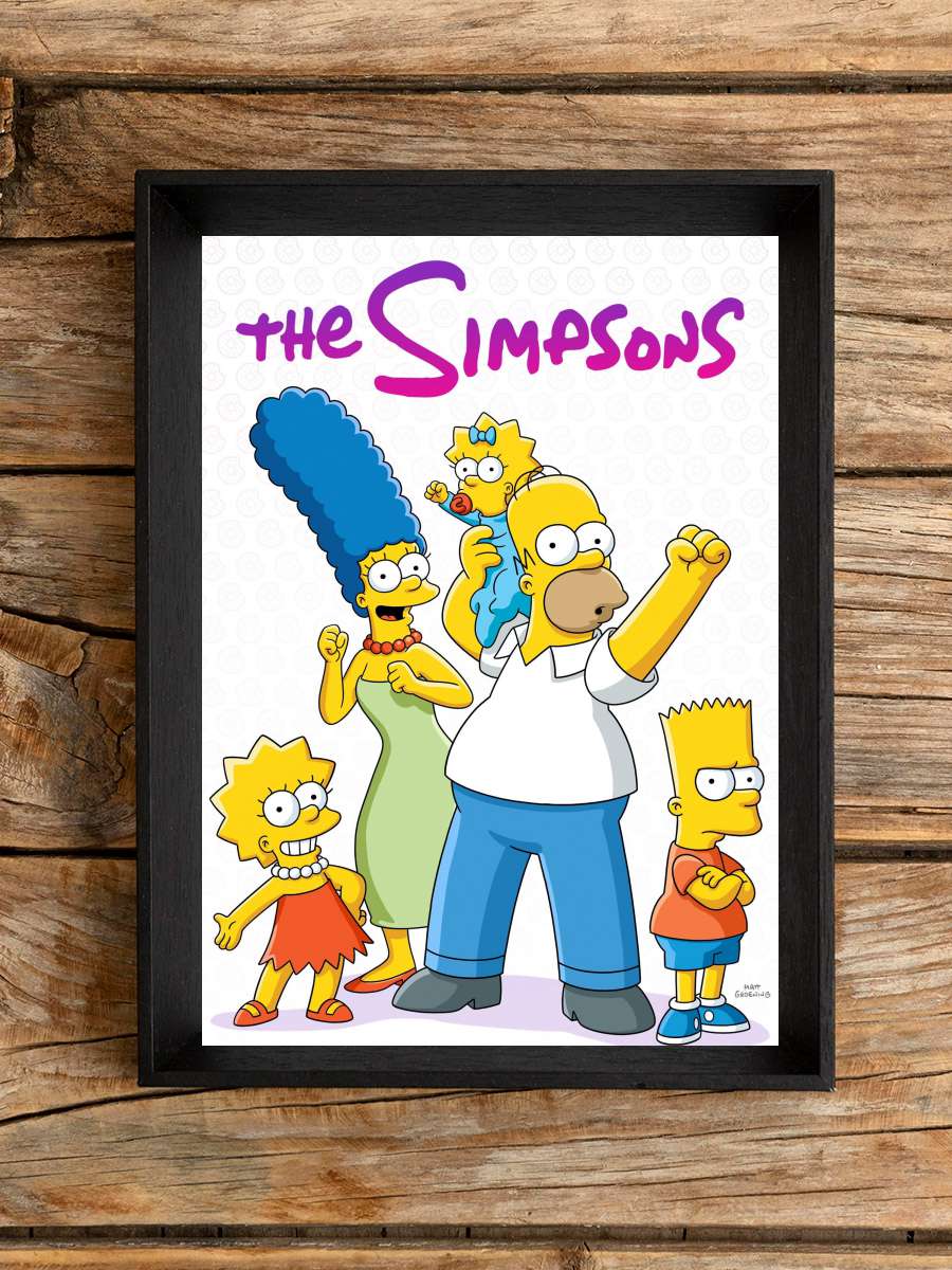 The Simpsons Dizi Tablo Siyah Çerçeveli Dizi Poster Duvar Tablo