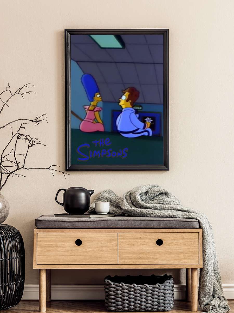 The Simpsons Dizi Tablo Siyah Çerçeveli Dizi Poster Duvar Tablo