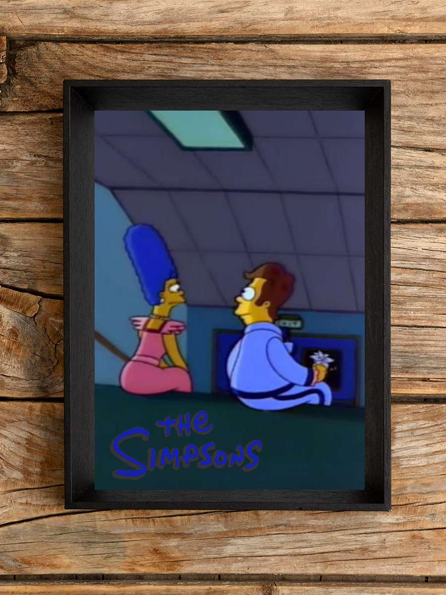 The Simpsons Dizi Tablo Siyah Çerçeveli Dizi Poster Duvar Tablo