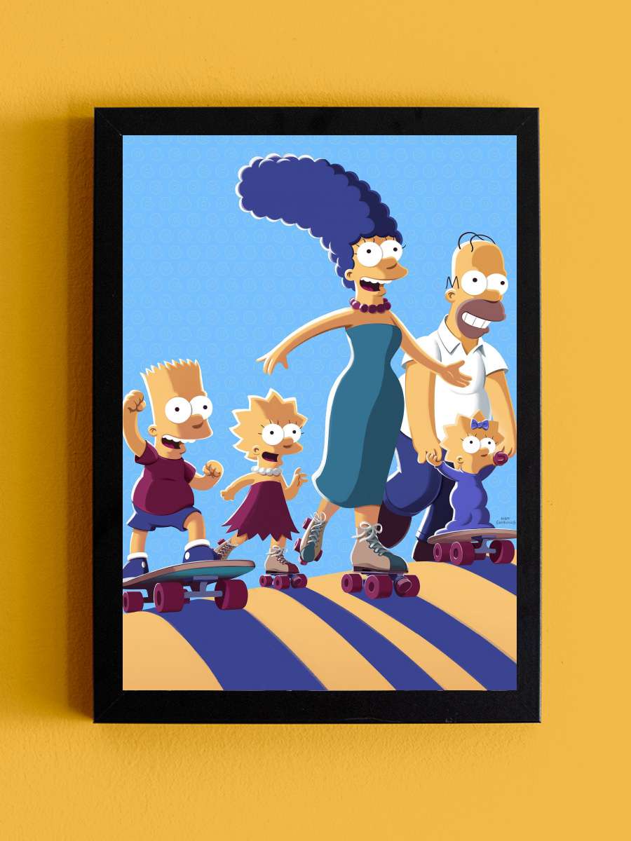 The Simpsons Dizi Tablo Siyah Çerçeveli Dizi Poster Duvar Tablo