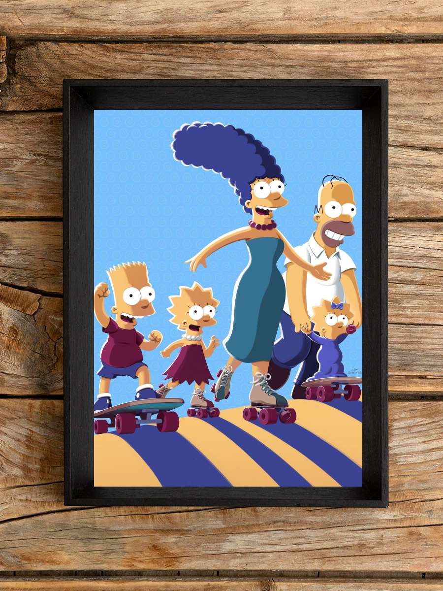 The Simpsons Dizi Tablo Siyah Çerçeveli Dizi Poster Duvar Tablo