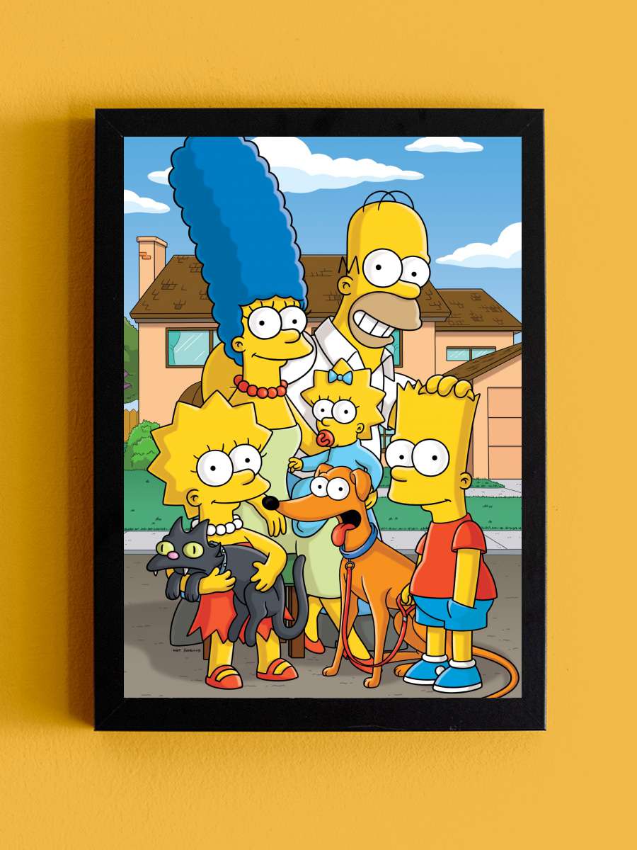 The Simpsons Dizi Tablo Siyah Çerçeveli Dizi Poster Duvar Tablo