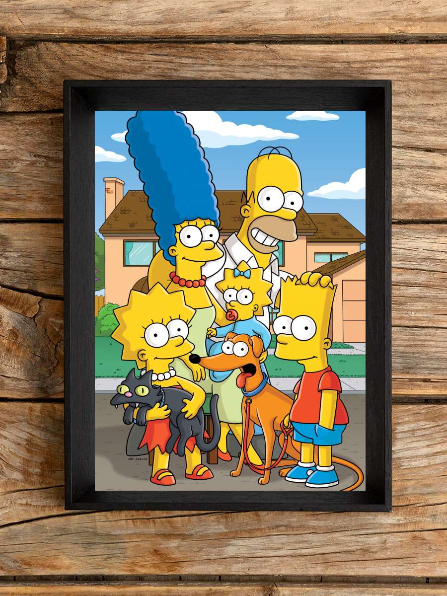 The Simpsons Dizi Tablo Siyah Çerçeveli Dizi Poster Duvar Tablo