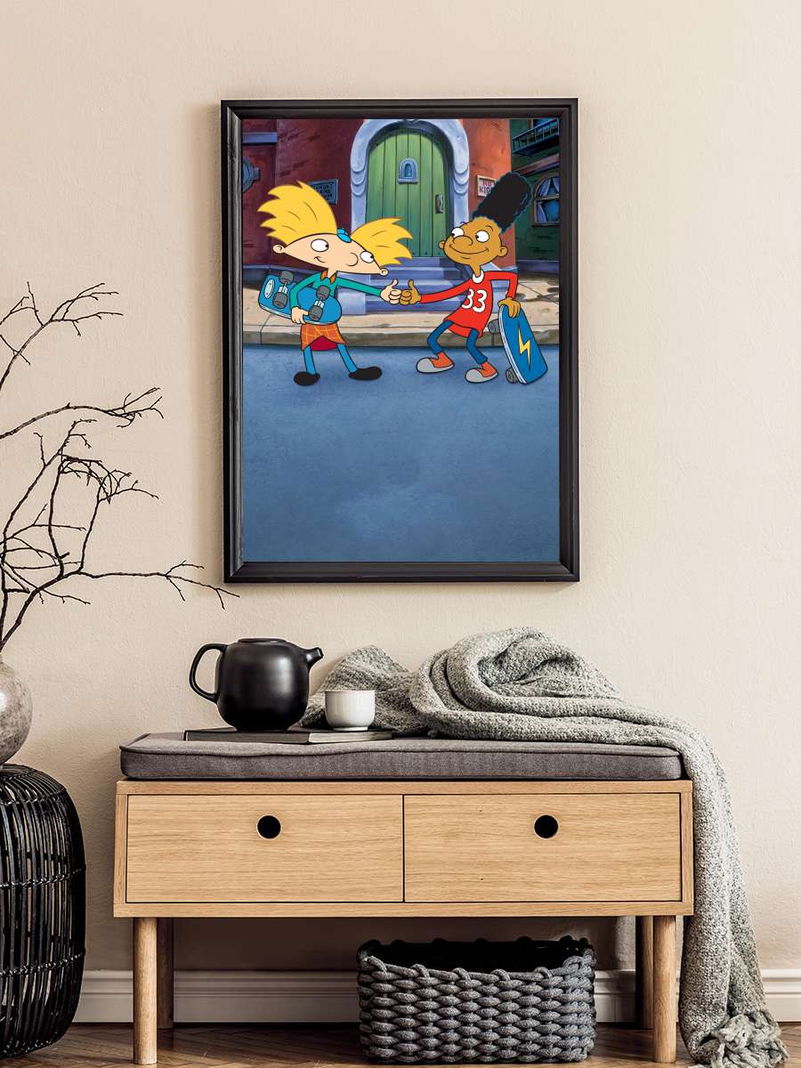 Hey Arnold! Dizi Tablo Siyah Çerçeveli Dizi Poster Duvar Tablo