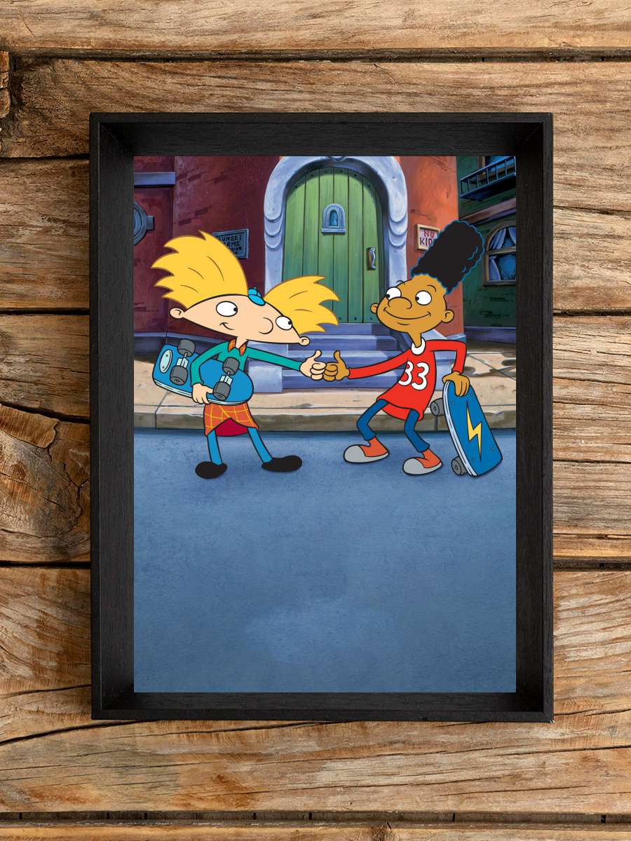 Hey Arnold! Dizi Tablo Siyah Çerçeveli Dizi Poster Duvar Tablo