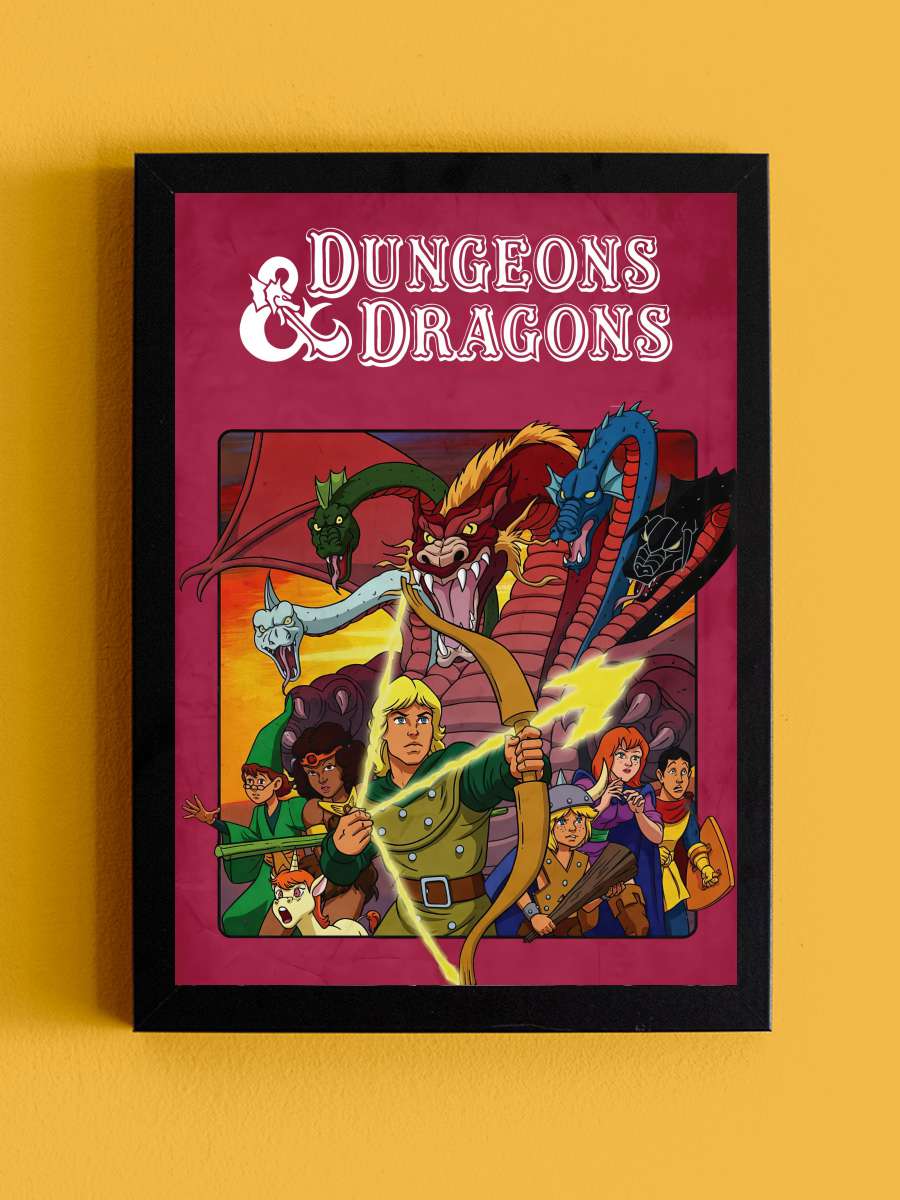 Dungeons & Dragons Dizi Tablo Siyah Çerçeveli Dizi Poster Duvar Tablo