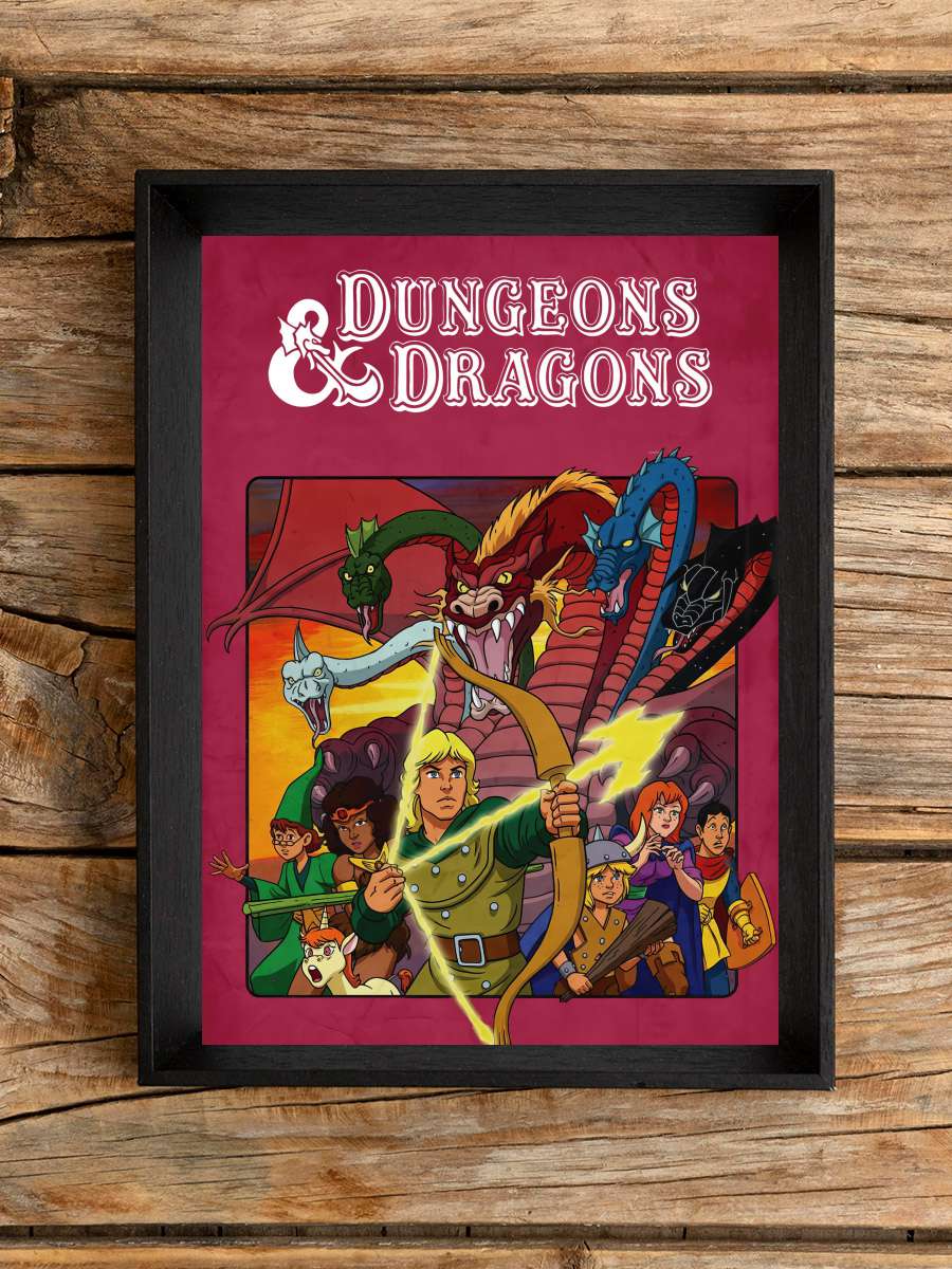 Dungeons & Dragons Dizi Tablo Siyah Çerçeveli Dizi Poster Duvar Tablo