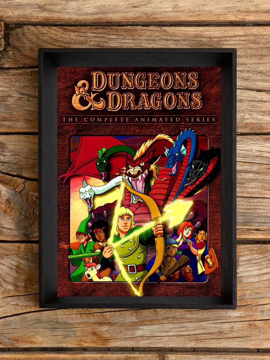 Dungeons & Dragons Dizi Tablo Siyah Çerçeveli Dizi Poster Duvar Tablo