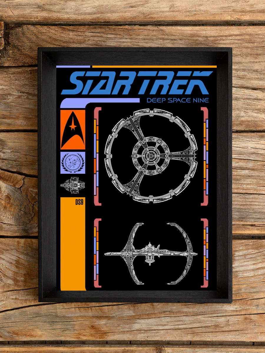 Star Trek: Deep Space Nine Dizi Tablo Siyah Çerçeveli Dizi Poster Duvar Tablo