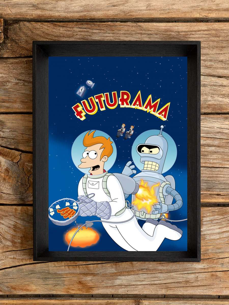 Futurama Dizi Tablo Siyah Çerçeveli Dizi Poster Duvar Tablo