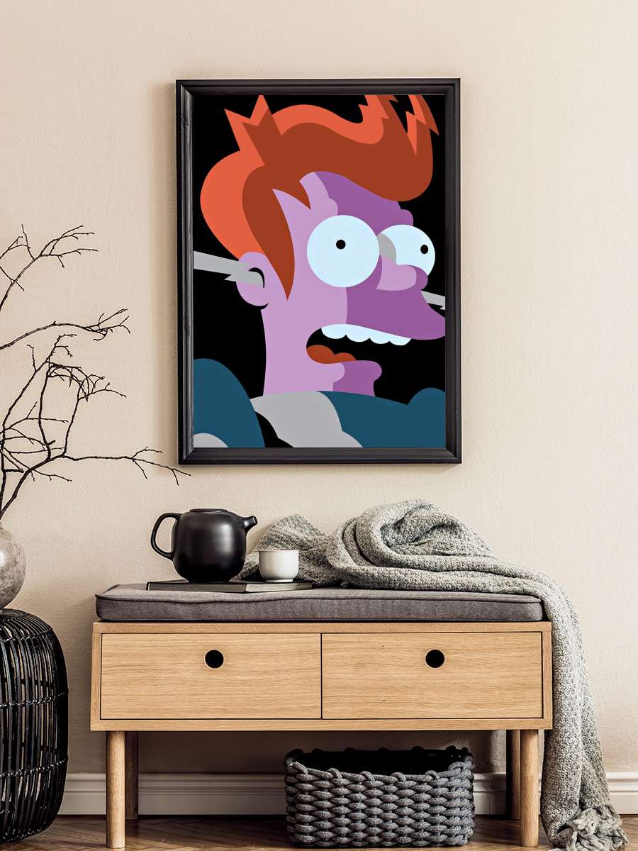 Futurama Dizi Tablo Siyah Çerçeveli Dizi Poster Duvar Tablo