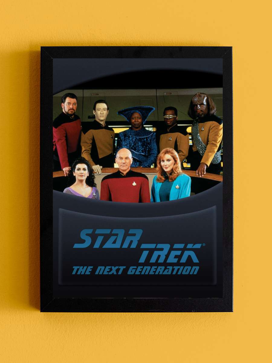 Star Trek: The Next Generation Dizi Tablo Siyah Çerçeveli Dizi Poster Duvar Tablo