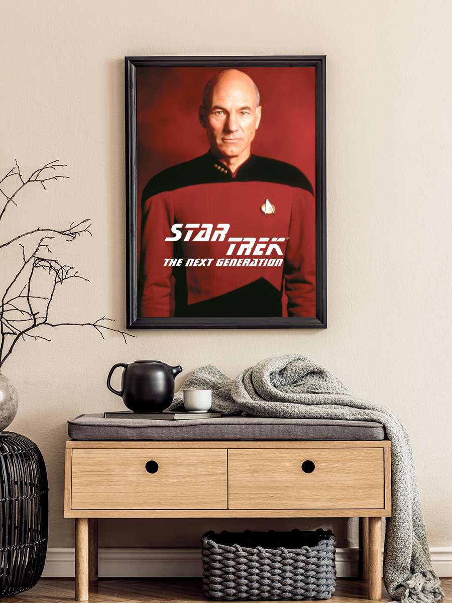 Star Trek: The Next Generation Dizi Tablo Siyah Çerçeveli Dizi Poster Duvar Tablo