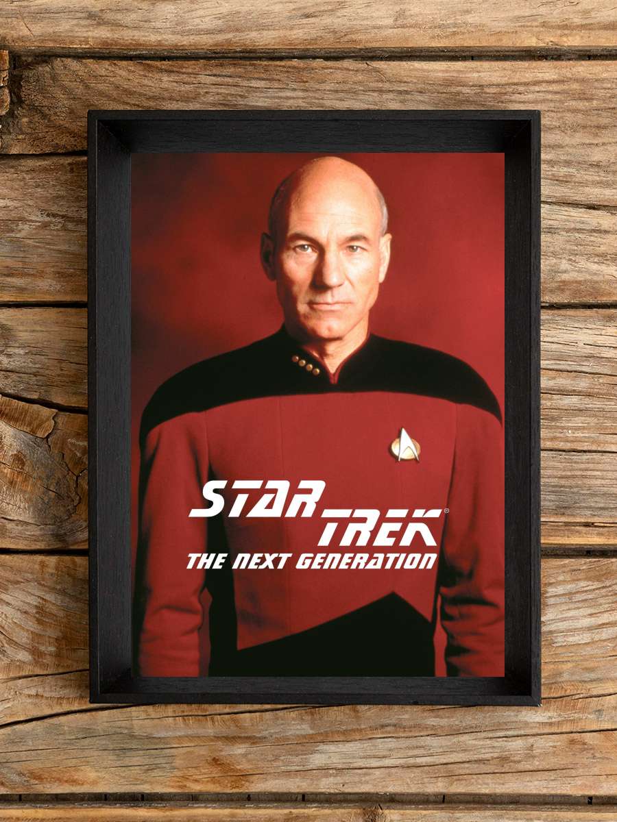 Star Trek: The Next Generation Dizi Tablo Siyah Çerçeveli Dizi Poster Duvar Tablo