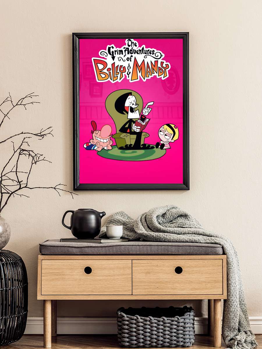 The Grim Adventures of Billy and Mandy Dizi Tablo Siyah Çerçeveli Dizi Poster Duvar Tablo