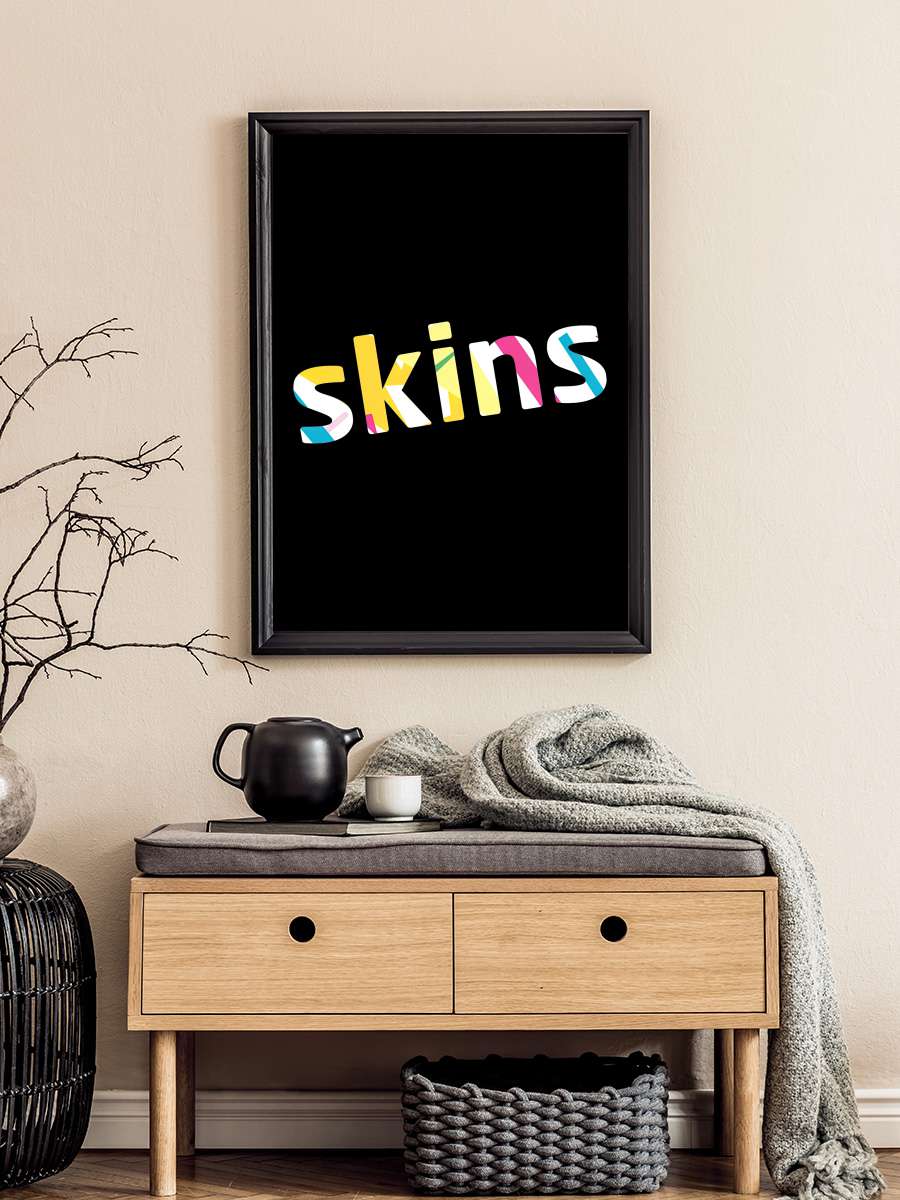 Skins Dizi Tablo Siyah Çerçeveli Dizi Poster Duvar Tablo