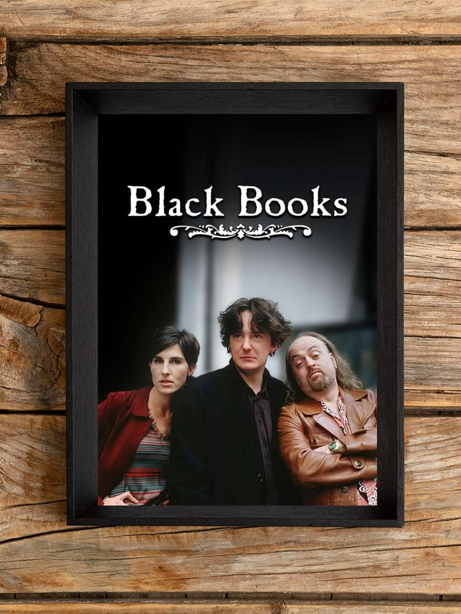 Black Books Dizi Tablo Siyah Çerçeveli Dizi Poster Duvar Tablo