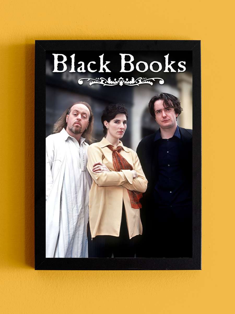 Black Books Dizi Tablo Siyah Çerçeveli Dizi Poster Duvar Tablo