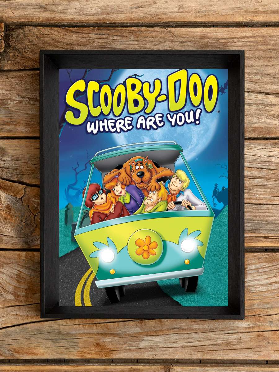 Scooby-Doo, Neredesin? - Scooby-Doo, Where Are You! Dizi Tablo Siyah Çerçeveli Dizi Poster Duvar Tablo