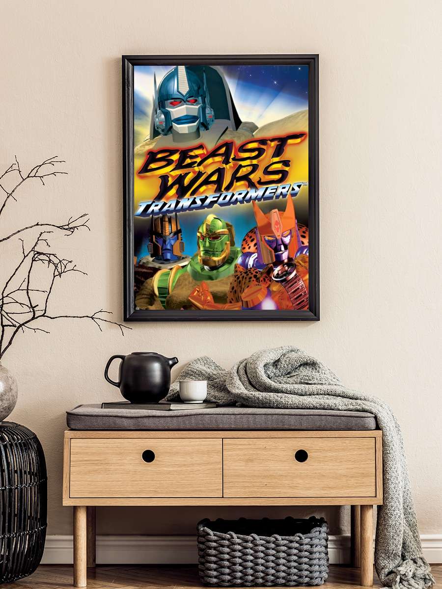 Beast Wars: Transformers Dizi Tablo Siyah Çerçeveli Dizi Poster Duvar Tablo