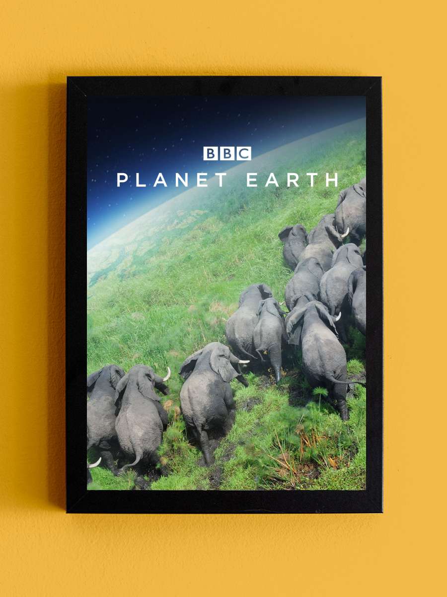 Planet Earth Dizi Tablo Siyah Çerçeveli Dizi Poster Duvar Tablo