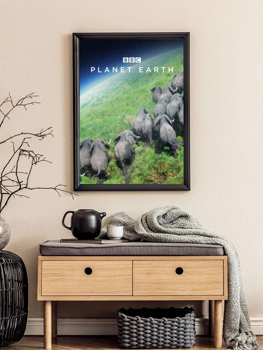 Planet Earth Dizi Tablo Siyah Çerçeveli Dizi Poster Duvar Tablo