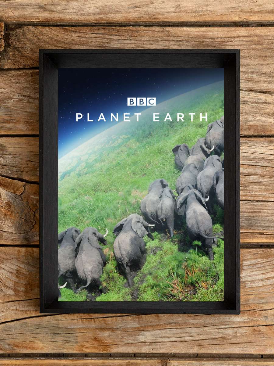 Planet Earth Dizi Tablo Siyah Çerçeveli Dizi Poster Duvar Tablo