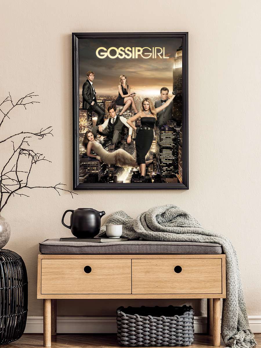 Gossip Girl Dizi Tablo Siyah Çerçeveli Dizi Poster Duvar Tablo