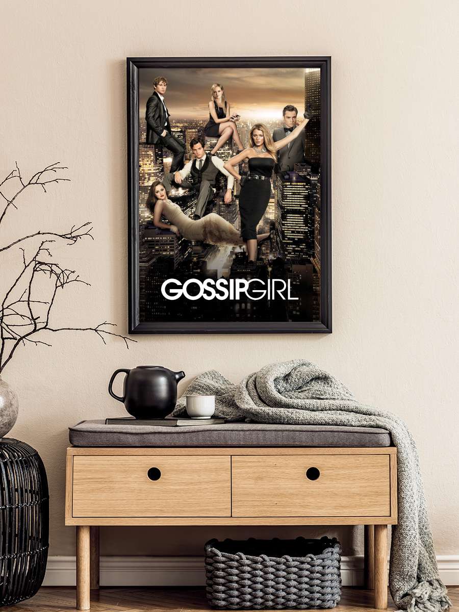 Gossip Girl Dizi Tablo Siyah Çerçeveli Dizi Poster Duvar Tablo