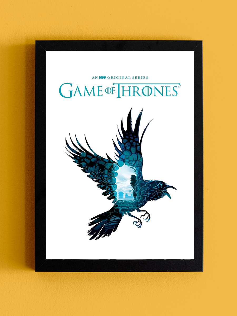 Game of Thrones Dizi Tablo Siyah Çerçeveli Dizi Poster Duvar Tablo