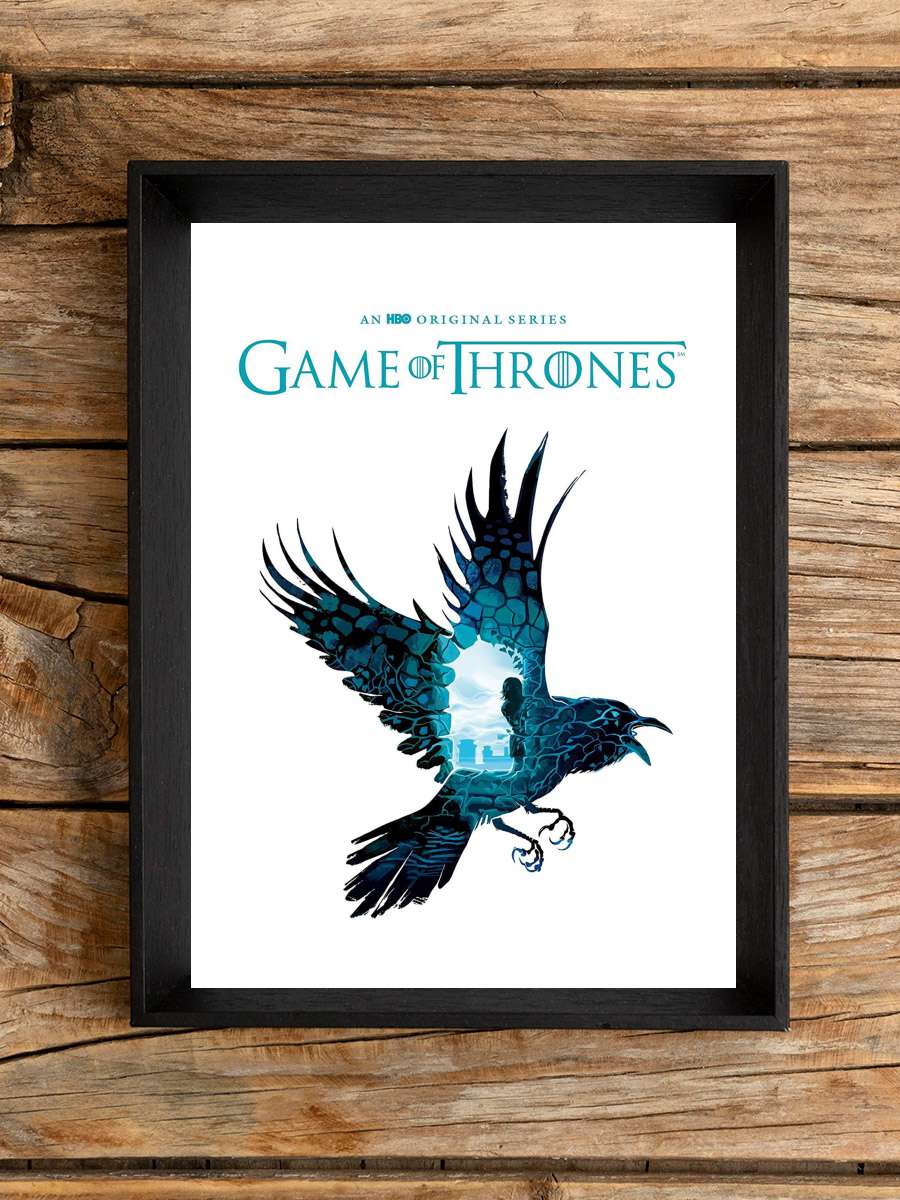 Game of Thrones Dizi Tablo Siyah Çerçeveli Dizi Poster Duvar Tablo