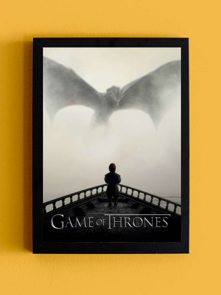 Game of Thrones Dizi Tablo Siyah Çerçeveli Dizi Poster Duvar Tablo