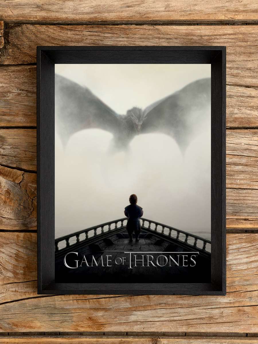 Game of Thrones Dizi Tablo Siyah Çerçeveli Dizi Poster Duvar Tablo