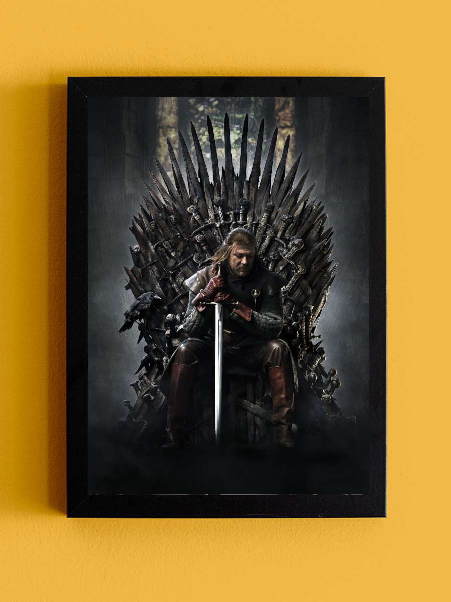 Game of Thrones Dizi Tablo Siyah Çerçeveli Dizi Poster Duvar Tablo