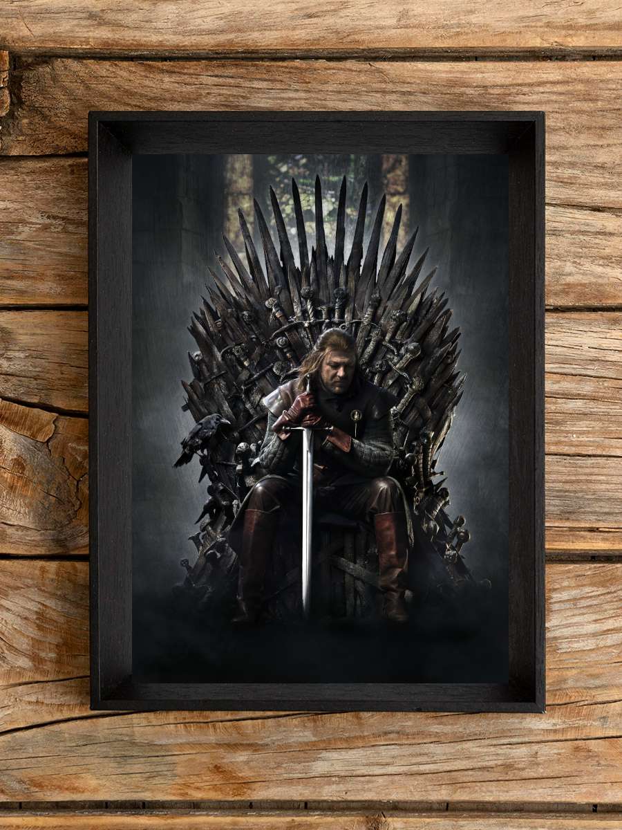 Game of Thrones Dizi Tablo Siyah Çerçeveli Dizi Poster Duvar Tablo