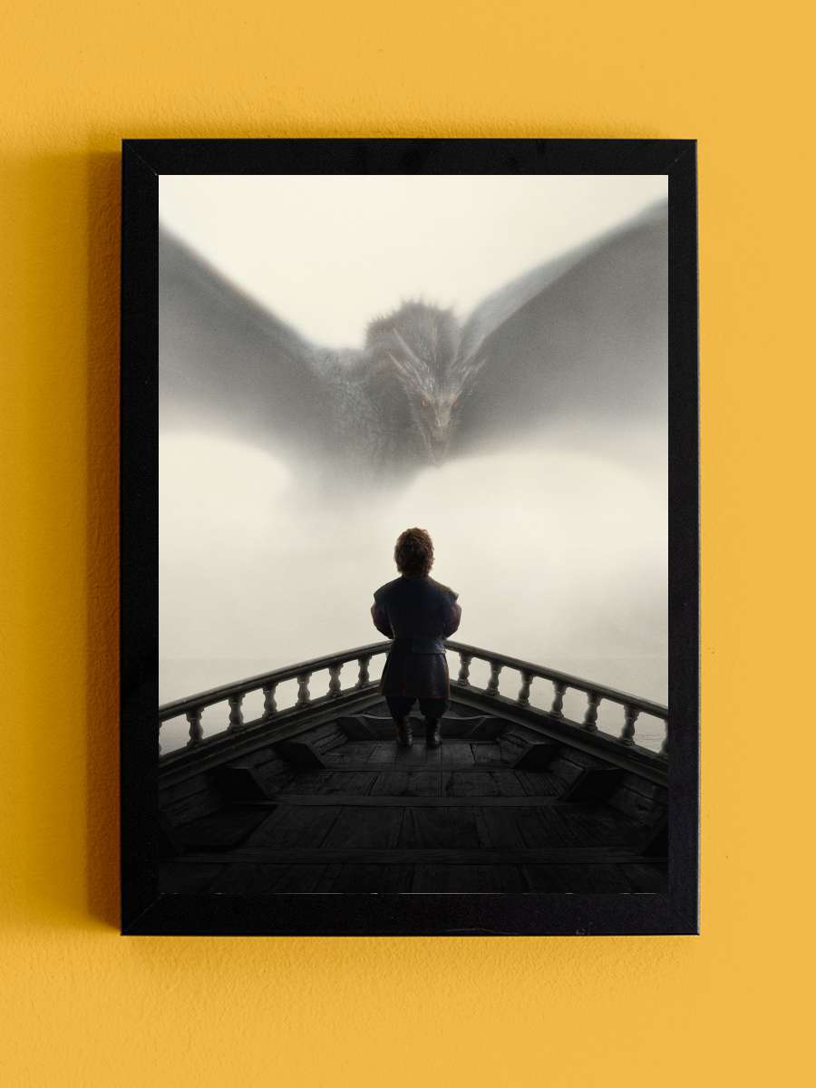 Game of Thrones Dizi Tablo Siyah Çerçeveli Dizi Poster Duvar Tablo