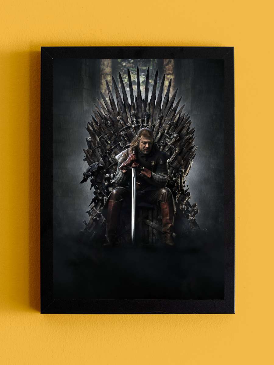 Game of Thrones Dizi Tablo Siyah Çerçeveli Dizi Poster Duvar Tablo