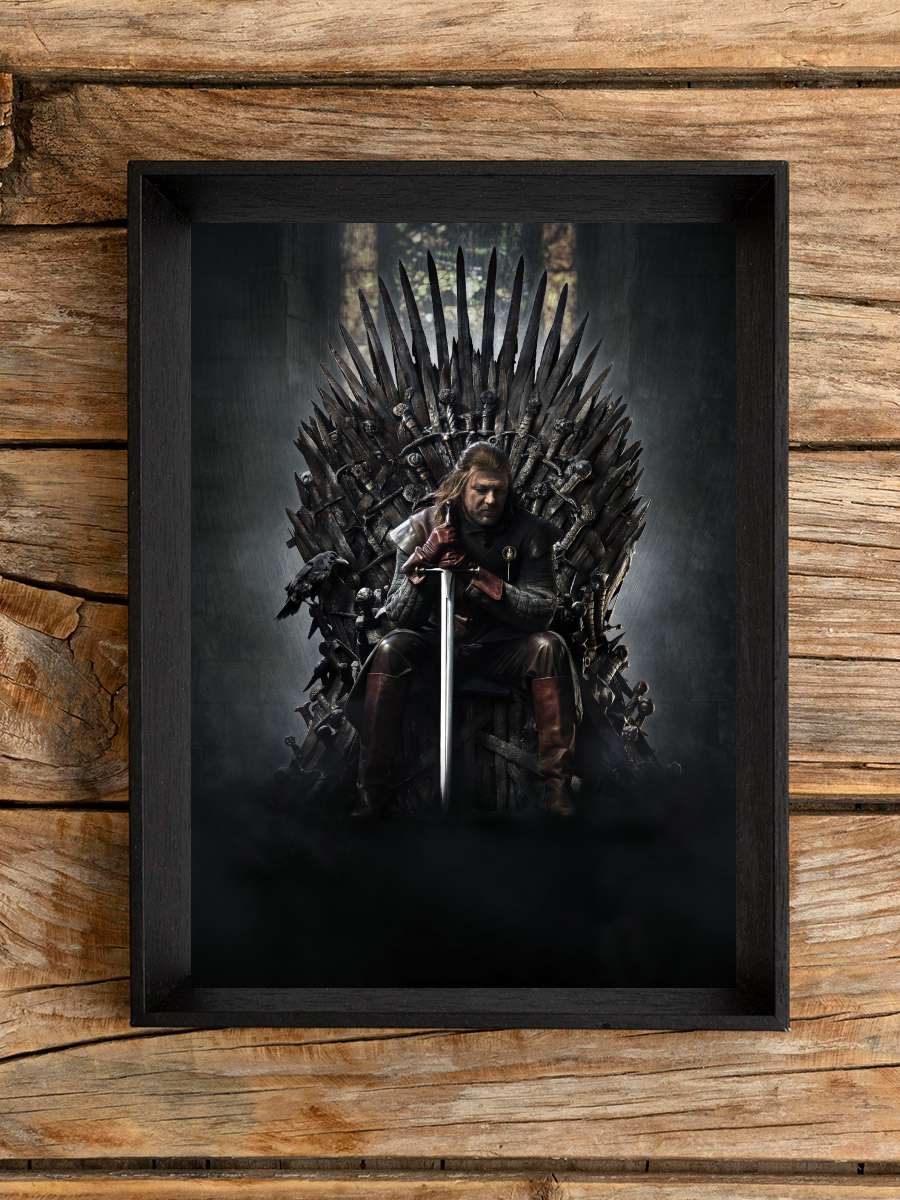 Game of Thrones Dizi Tablo Siyah Çerçeveli Dizi Poster Duvar Tablo