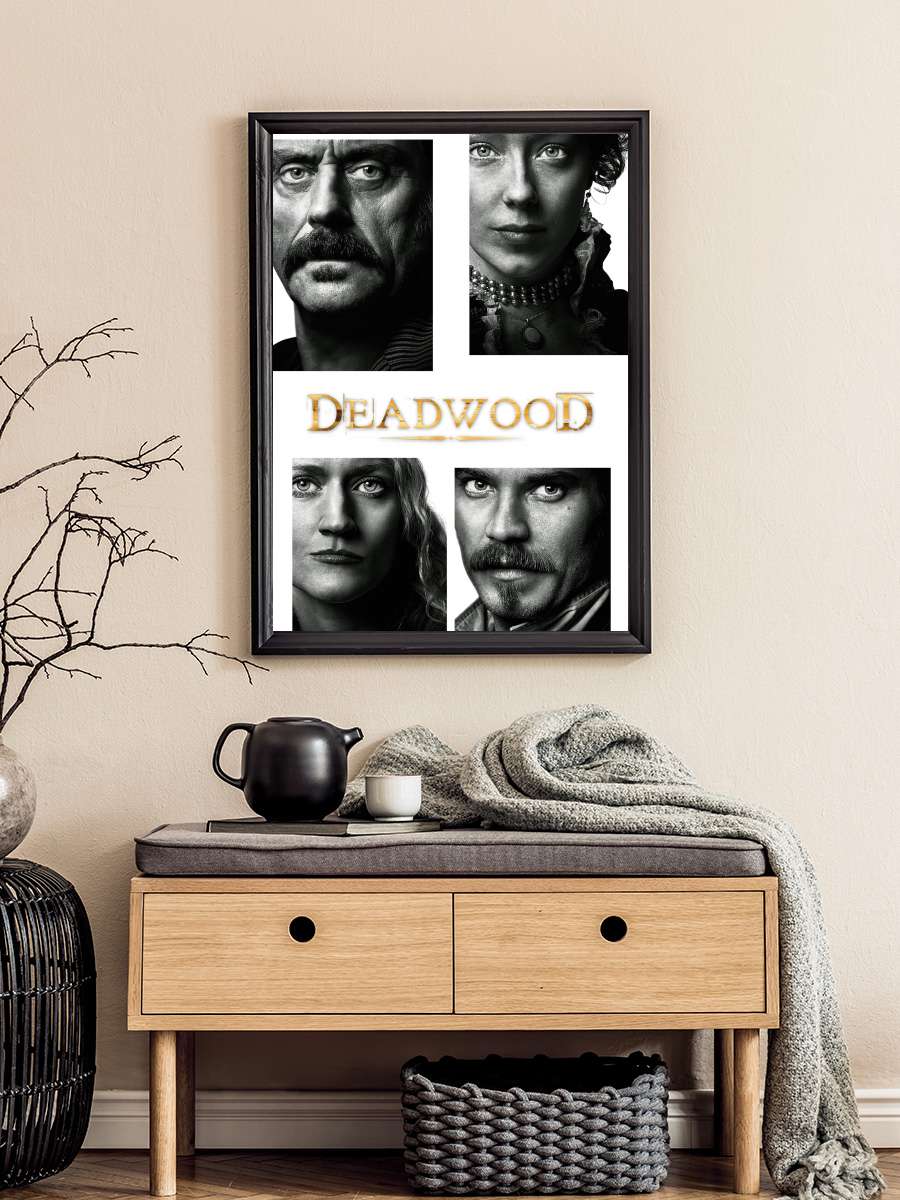 Deadwood Dizi Tablo Siyah Çerçeveli Dizi Poster Duvar Tablo