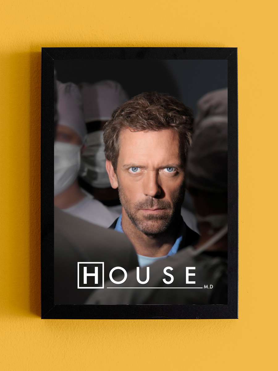 House, M.D. - House Dizi Tablo Siyah Çerçeveli Dizi Poster Duvar Tablo