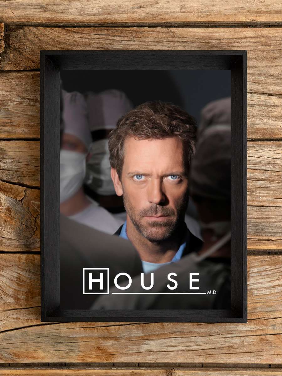 House, M.D. - House Dizi Tablo Siyah Çerçeveli Dizi Poster Duvar Tablo